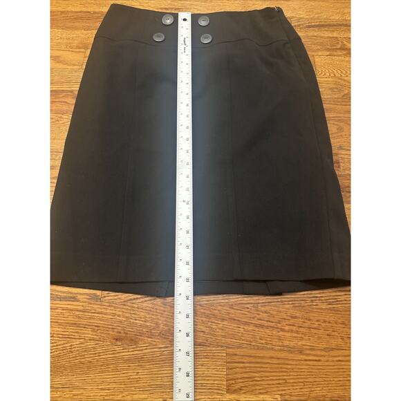 Apt 9 Skirt Black 8 Long Big Buttons - Picture 4 of 7